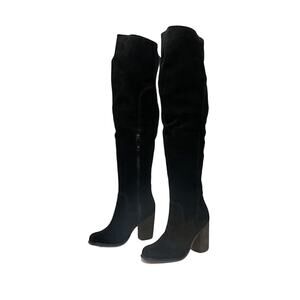 Kelsi Dagger Women's Black Suede Over the Knee Boots Style Logan Size 7 NIB